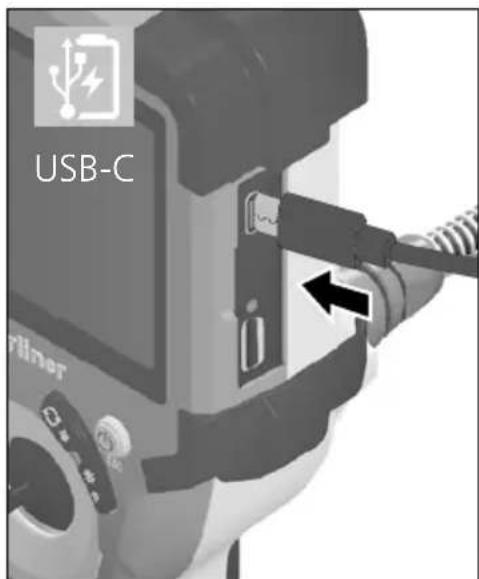 Laserliner VideoInspector Mini - Manipulace se síťovým zdrojem / Li-Ion akumulátorem - 1