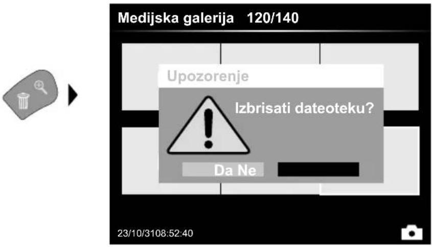 Laserliner VideoInspector Mini - Modus reprodukcije: Brisanje snimke - 1