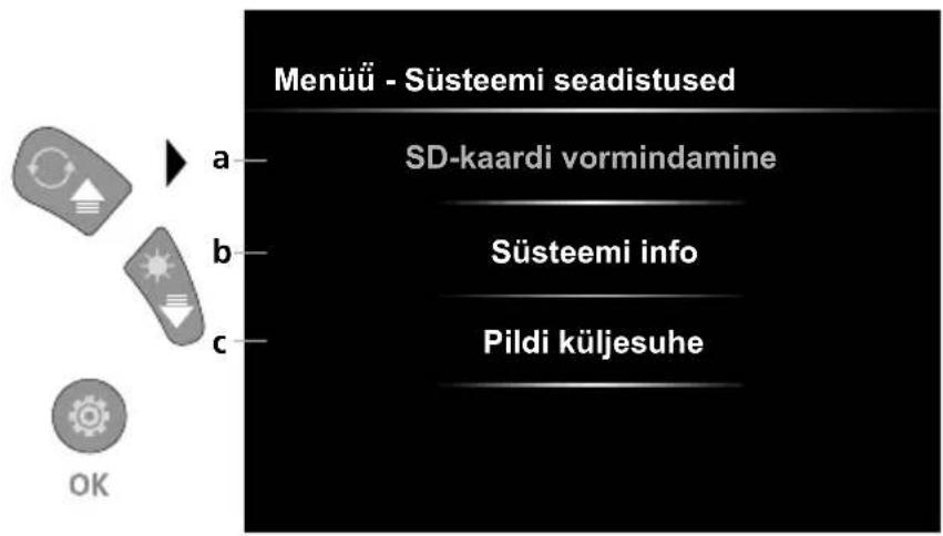 Laserliner VideoInspector Mini - Seadistusrežiim: Süsteemi seadistused - 1