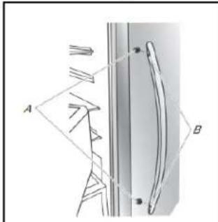 MAYTAG MRSC6636RZ - Installation et retrait des poignées de la porte - 1