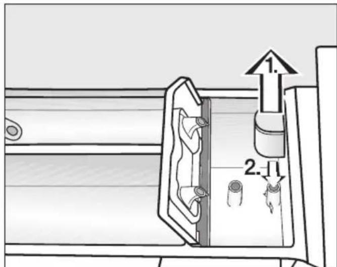 MIELE WCA120 WCS Active - Nettoyer le tube et le canal d'aspiration du compartiment ✿/☐ - 1