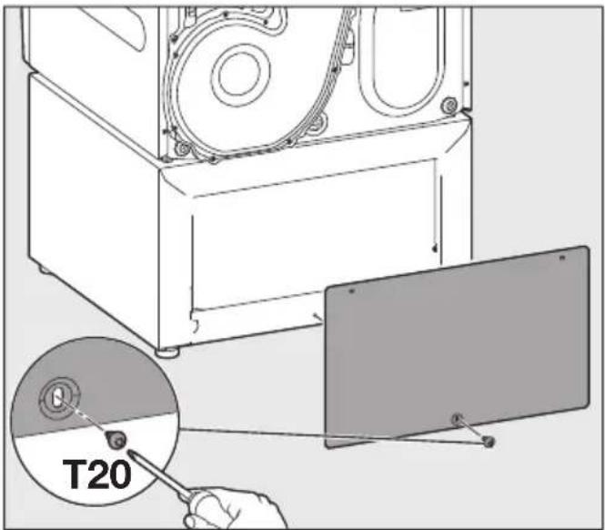 MIELE WTS 610 - Levantar a máquina de secar roupa para a base - 3