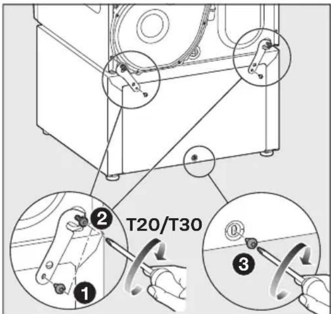 MIELE WTS 610 - Džiovyklės sujungimas su cokolio užpakaline sienele - 3