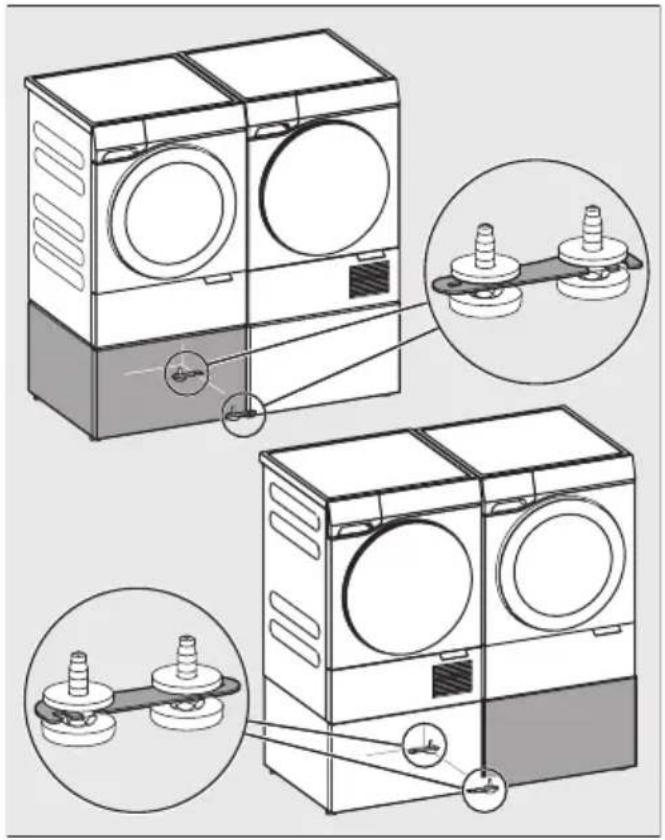 MIELE WTS 610 - Lábazat csatlakoztatása - 1