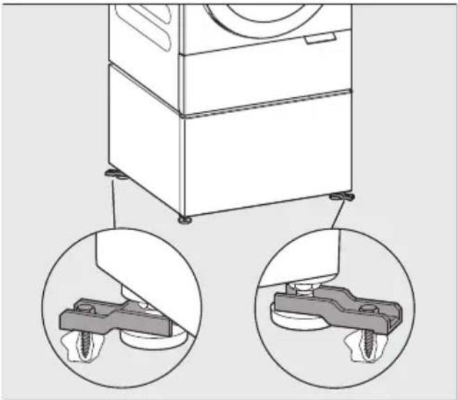 MIELE WTS 610 - Pamatnes noenkurošana pie grīdas ar spriegotājiem - 2