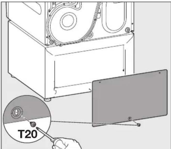 MIELE WTS 610 - Savienojiet žāvētāju ar pamatnes aiz-mugures sienu - 1