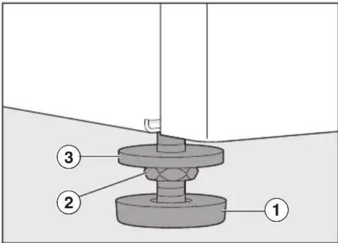 MIELE WTS 610 - A lábazat lábainak leszerelése - 1