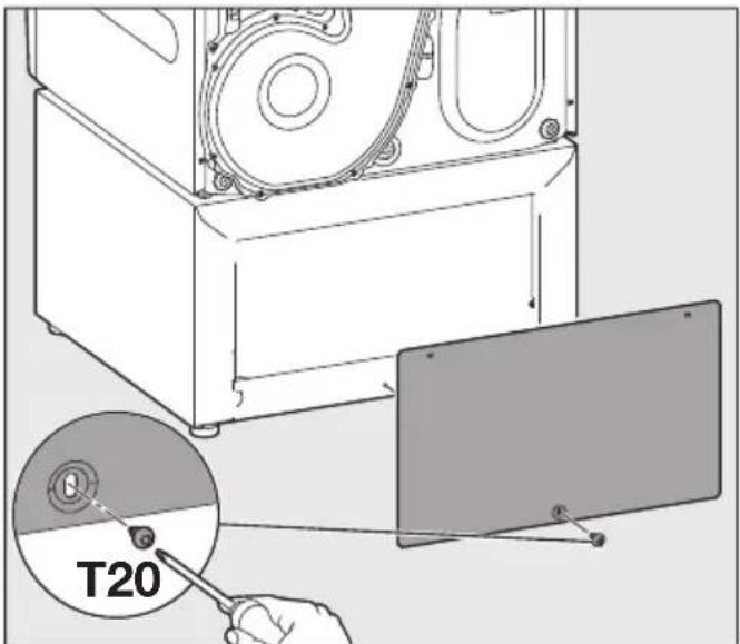 MIELE WTS 610 - Kurutma makinesinin baza arka paneli- ne bağlanması - 1