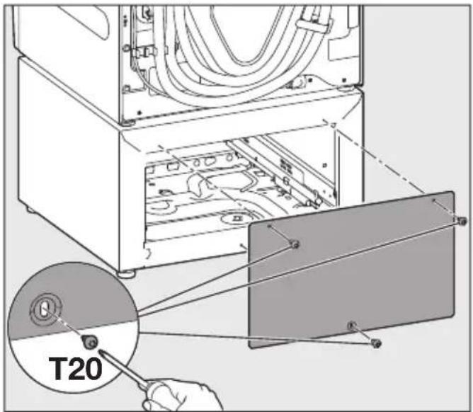 MIELE WTS 610 - Demontiranje nožica podnožja - 3