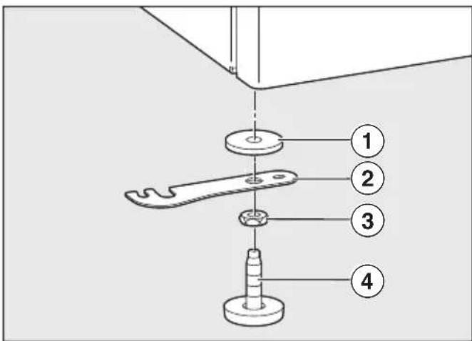 MIELE WTS 610 - Baza ayaklarının sökülmesi - 2
