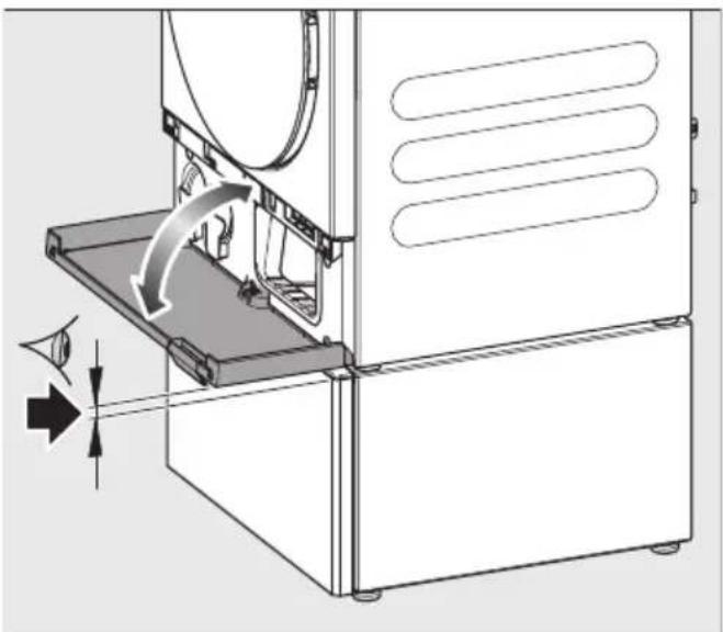 MIELE WTS 610 - Alinhar a gaveta verticalmente - 2