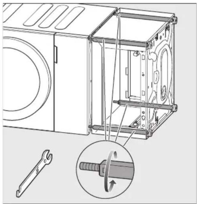 MIELE WTS 610 - Sešroubování soklu s pračkou - 2