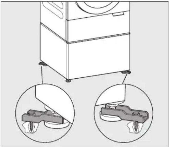MIELE WTS 610 - Förankra sockeln i golvet med spännjärn - 2