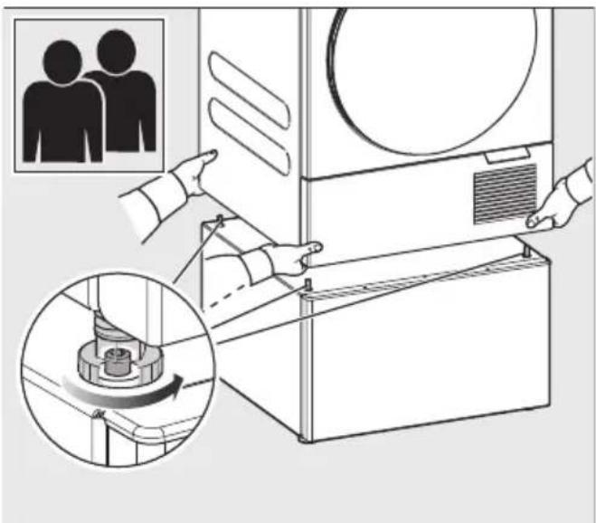 MIELE WTS 610 - Droger op de sokkel tillen - 1