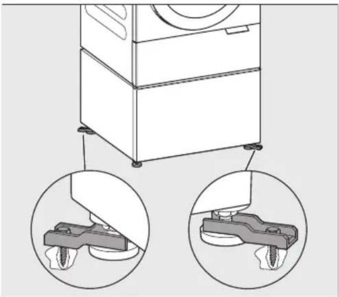 MIELE WTS 610 - Αγκύρωση βάσης στο δάπεδο με χρήση εντατήρων - 2