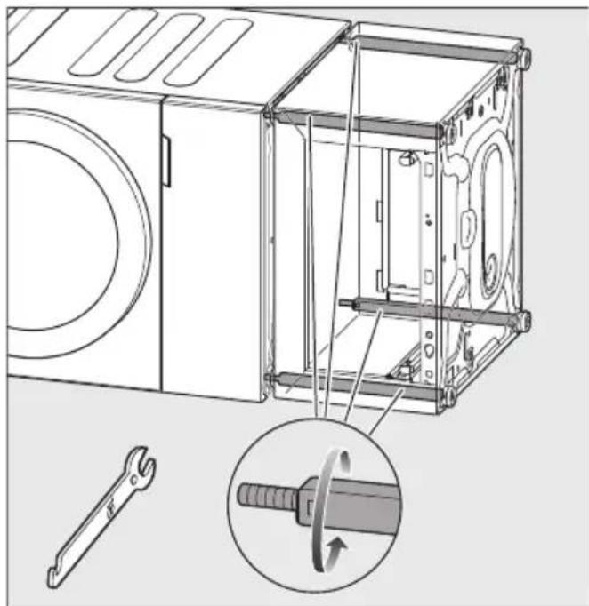 MIELE WTS 610 - Avvitare la base alla lavatrice - 2