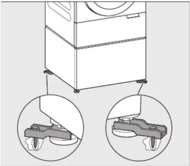 MIELE WTS 610 - Ancorarea soclului cu curelele de prin- dere - 2