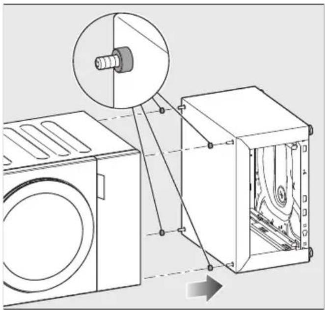 MIELE WTS 610 - Βίδωμα της βάσης στο πλυντήριο ρού- χων - 1