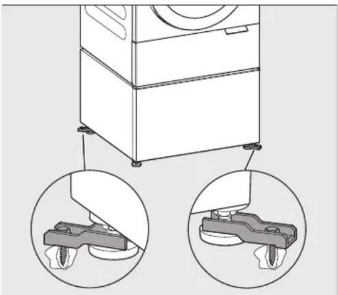 MIELE WTS 610 - Jalustan kiinnitys lattiaan kiinnityskiskoilla - 2