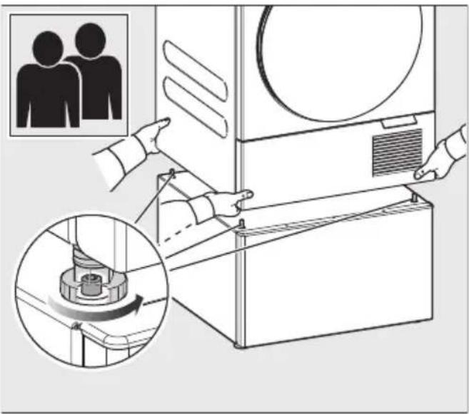 MIELE WTS 610 - Sollevare l'asciugatrice sulla base - 2