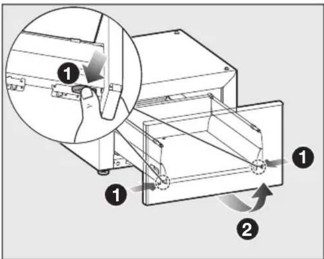 MIELE WTS 610 - Quitar el cajón - 2
