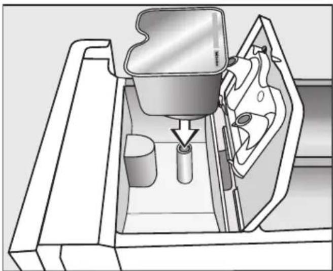 MIELE W1 WEI885 WPS - Insérer la capsule (Cap) - 2