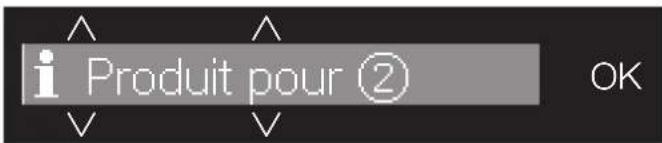 i Produit pour ② OK