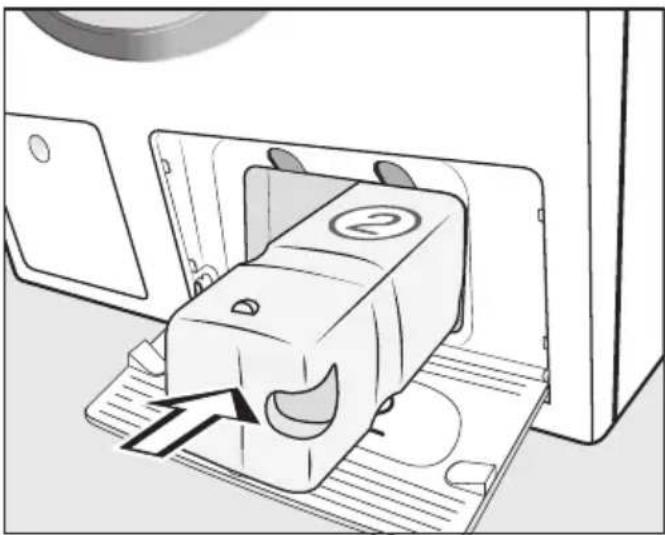 MIELE W1 WEI885 WPS - Réglages du compartiment ② - 5