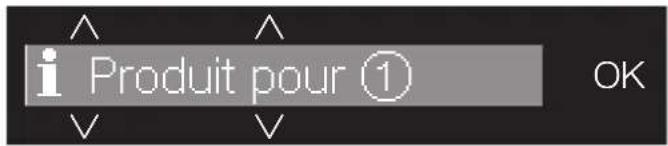 i Produit pour ① OK