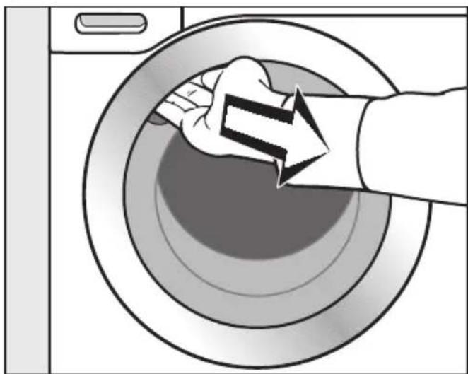 MIELE W1 WEI885 WPS - Ouvrir la porte et retirer le linge - 1