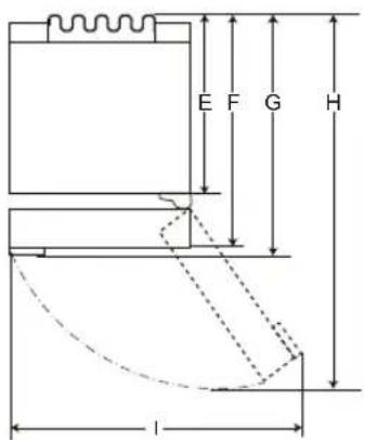 LG GBV3100AEP - Dimenzije in razdalje - 2