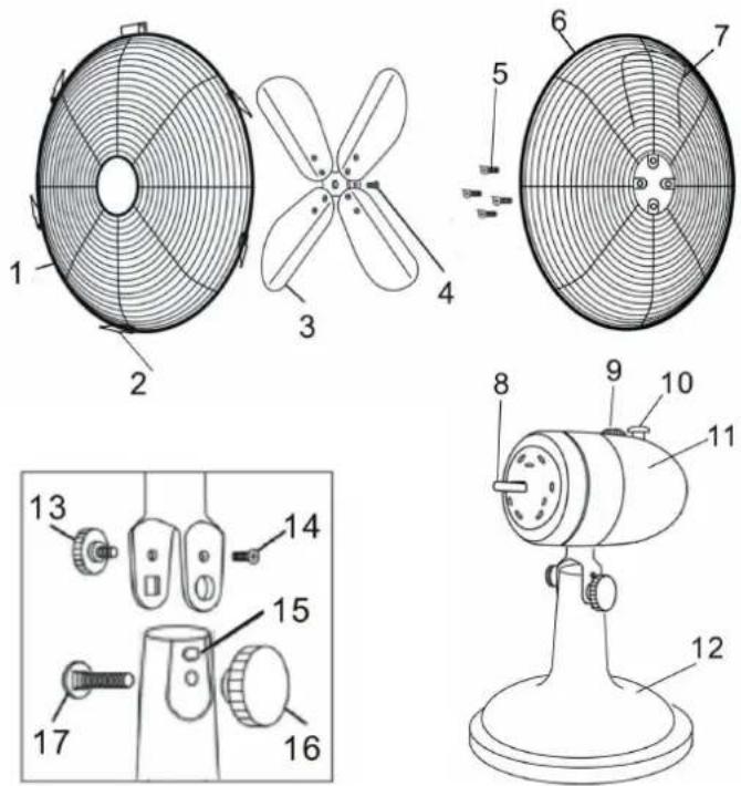 TREBS Comfort Air 99384 - SAMENSTELLING VAN DE VENTILATOR - 1