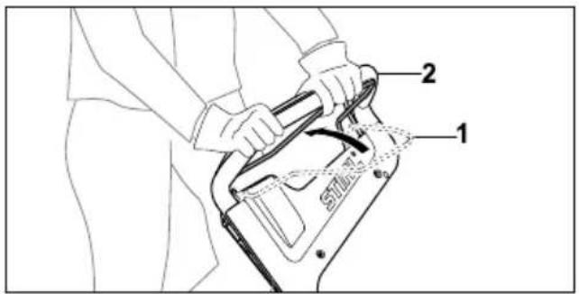 STIHL RM 448 TC - Zapnutie pohonu kolies - 1