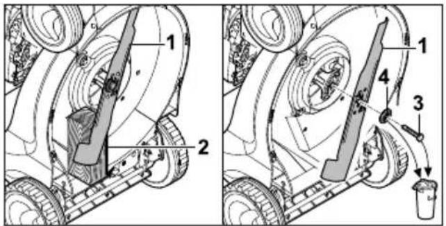 STIHL RM 448 TC - Peilio išmontavimas - 1