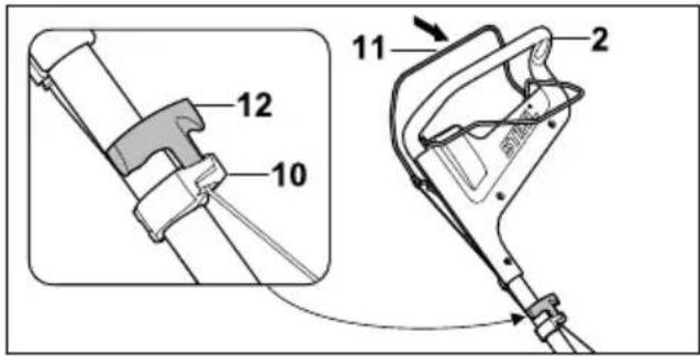 STIHL RM 448 TC - Attaching the Handlebar - 4