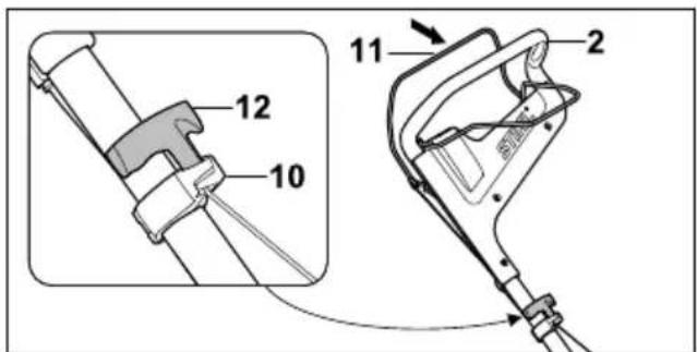 STIHL RM 448 TC - Juhtraua paigaldamine - 4