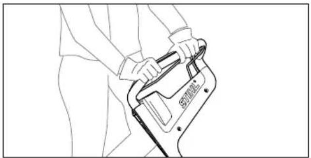 STIHL RM 448 TC - Držanje kosačice i upravljanje njome - 1