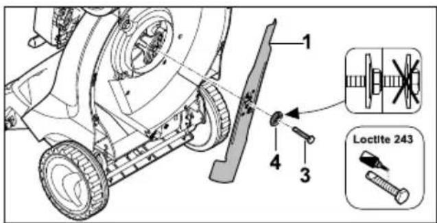 STIHL RM 448 TC - Terän kiinnittäminen - 1