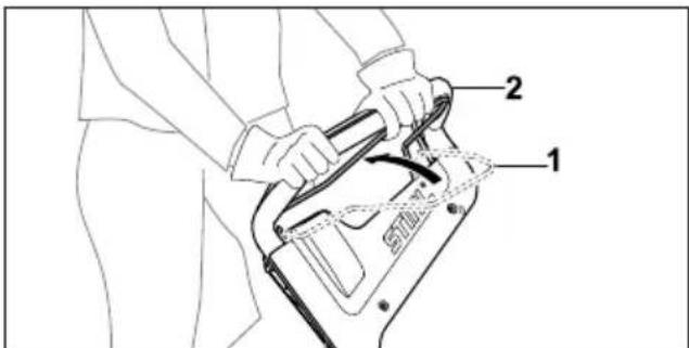 STIHL RM 448 TC - Motoru söndürmek - 2