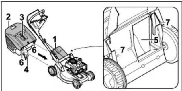 STIHL RM 448 TC - Grasopvangbox vasthaken - 1