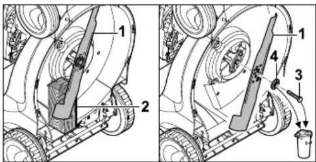 STIHL RM 448 TC - Demontarea cuțitului - 1
