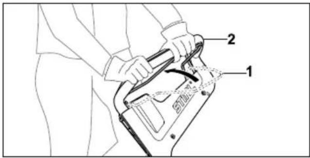 STIHL RM 448 TC - Uključivanje voznog pogona - 1