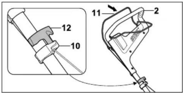 STIHL RM 448 TC - Τοποθέτηση τιμονιού - 4