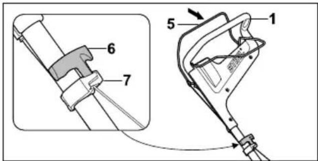 STIHL RM 448 TC - Duwstang omhoog klappen - 2