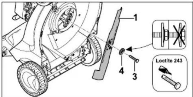 STIHL RM 448 TC - Messer anbauen - 1