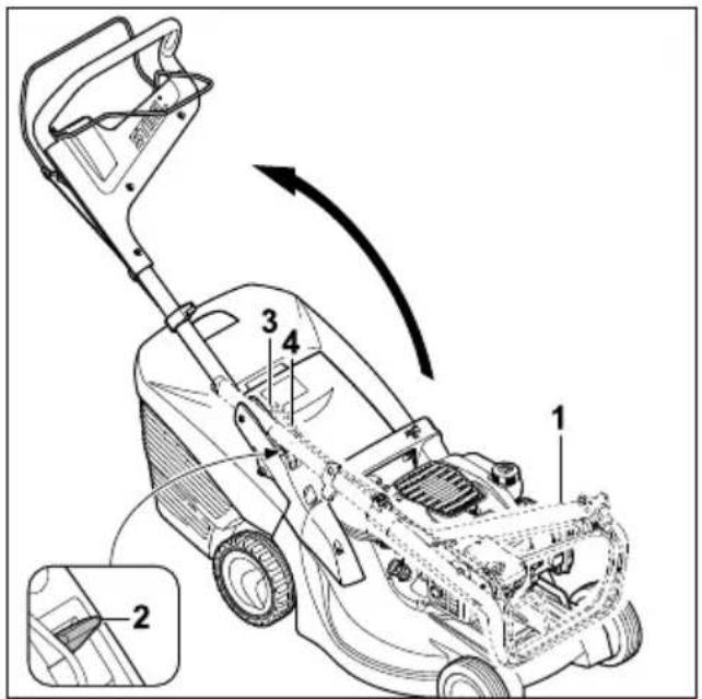 STIHL RM 448 TC - Gidonun açılması - 1