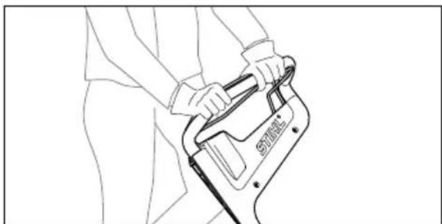 STIHL RM 448 TC - Държане и водене на косач- ката - 1