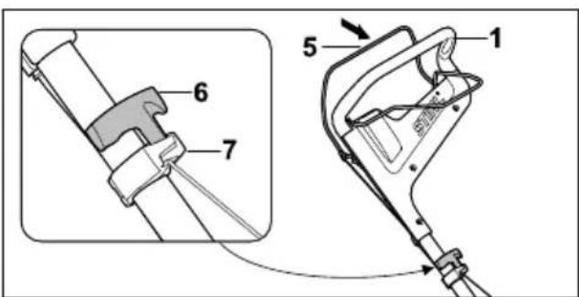 STIHL RM 448 TC - Juhtraua lahtiklappimine - 2