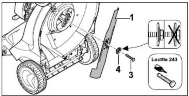 STIHL RM 448 TC - Peilio jmontavimas - 1