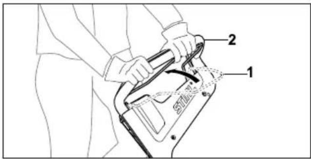 STIHL RM 448 TC - A kerékhajtás bekapcsolása - 1
